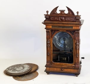 Nicole Freres Polyphon Disk Player/Cabinet