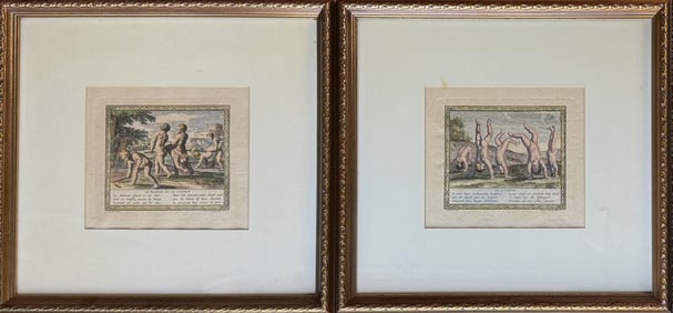 Jacques De Stella, Two Framed Engravings