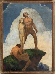 WPA Style O/C Allegorical Scene