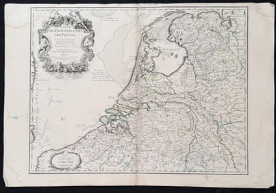 De L'isle, Map Des Provinces Unies Des Pays Bas