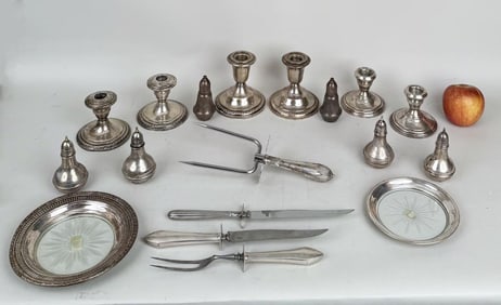 Large Group Assorted Weighted Sterling Items