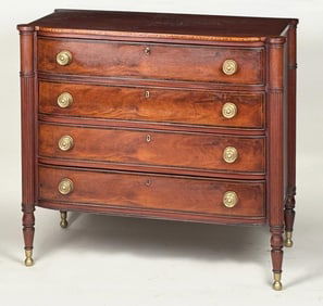 RI Federal Inlaid Swell Front Chest, Rawson