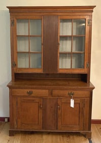 New Jersey Chippendale Poplar Wall Cupboard