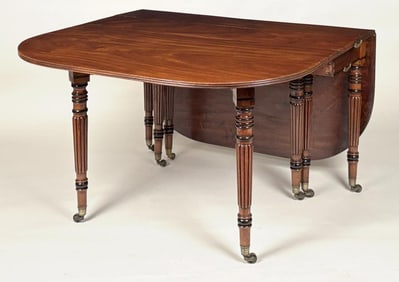 Regency Carved Mahogany Extension Dining Table