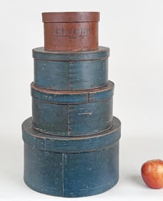 Four Painted Shaker Pantry Boxes