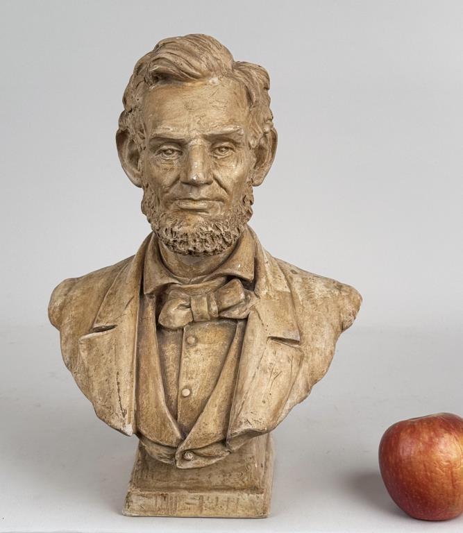 Gironi; Chalkware Abraham Lincoln Bust (1 of 8)