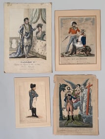 Four Napoleon Bonaparte Color Lithographs