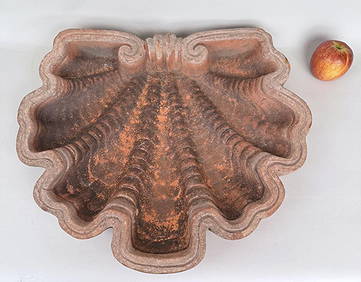 Italian Terracotta Shell Form Birdbath (1 of 5)