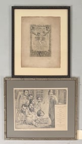 Two French Signed Engravings