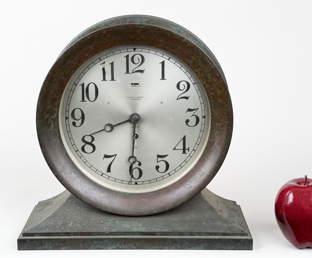 Large Chelsea Bronze Ship's Clock (1 of 8)