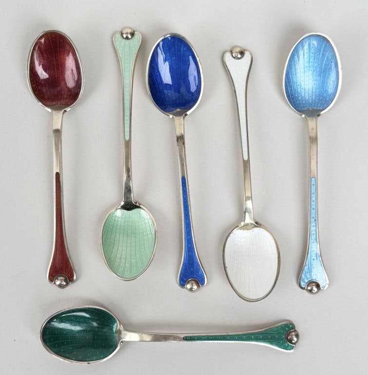 Six J. Tostrup Norway Sterling Demitasse Spoons (1 of 5)