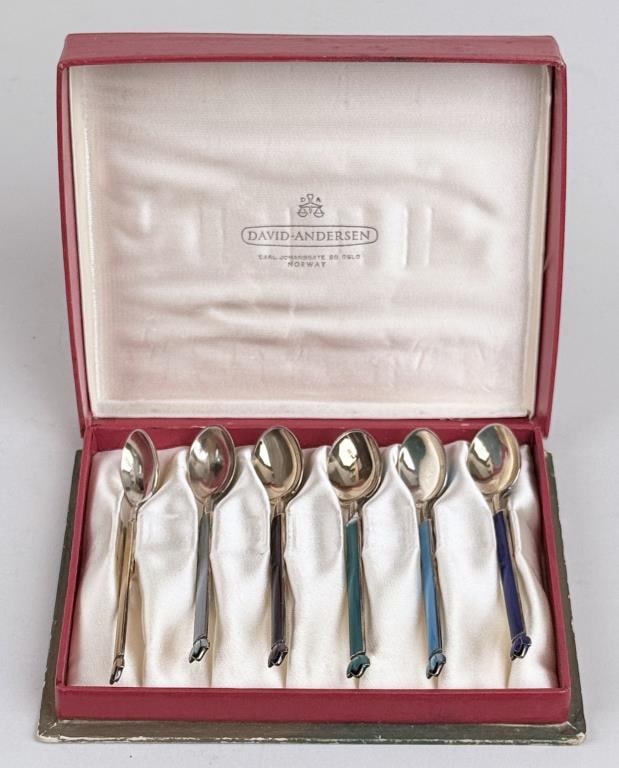 Six D. Andersen Norway Sterling Demitasse Spoons (1 of 5)