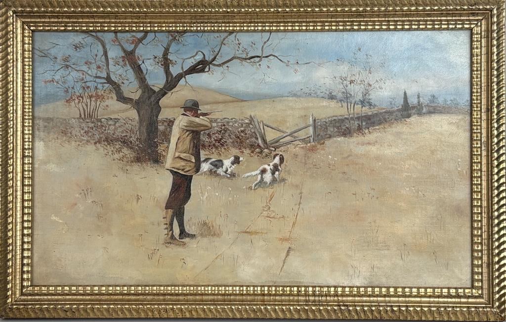 Oil On Canvas, Hunting Scene Shooter & Setters (1 of 4)