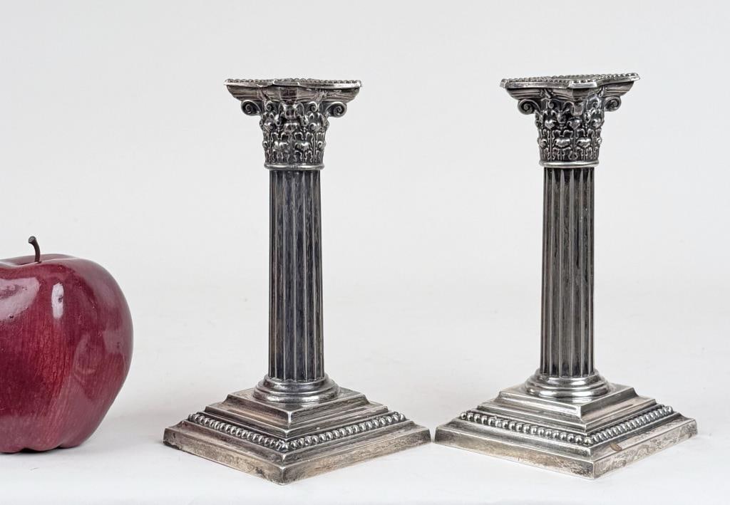 Pair Gorham Weighted Sterling Candlesticks (1 of 5)