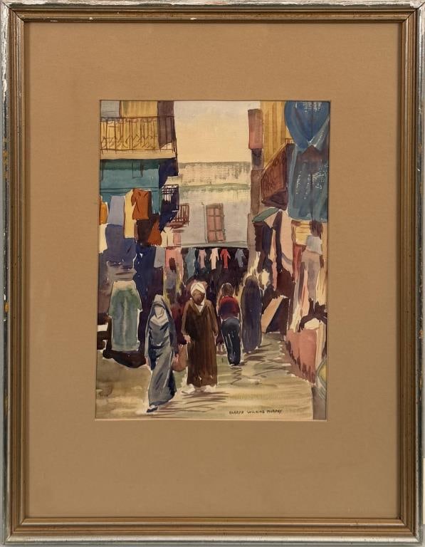 G.W. Murphy, Watercolor, Near East Street Scene (1 of 4)