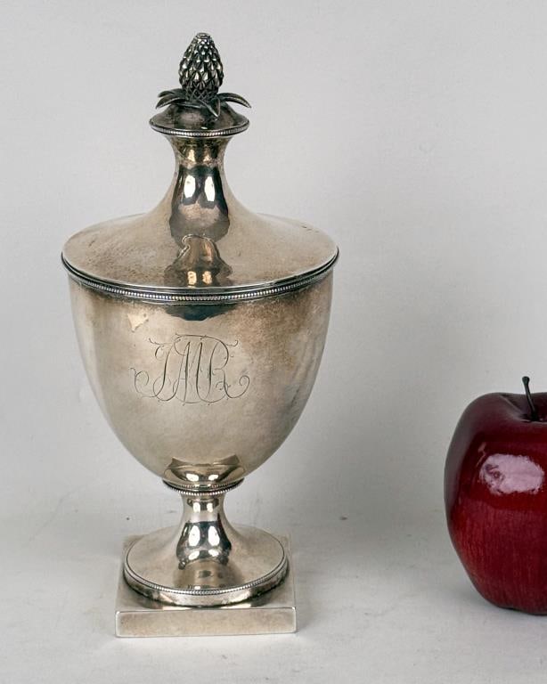 G. Schanck, NY Coin Silver Lidded Sugar Bowl (1 of 10)