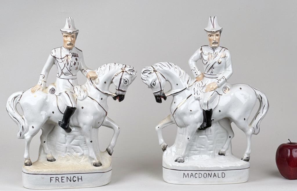 Two Large Staffordshire Pottery Equestrian Figures (1 of 6)