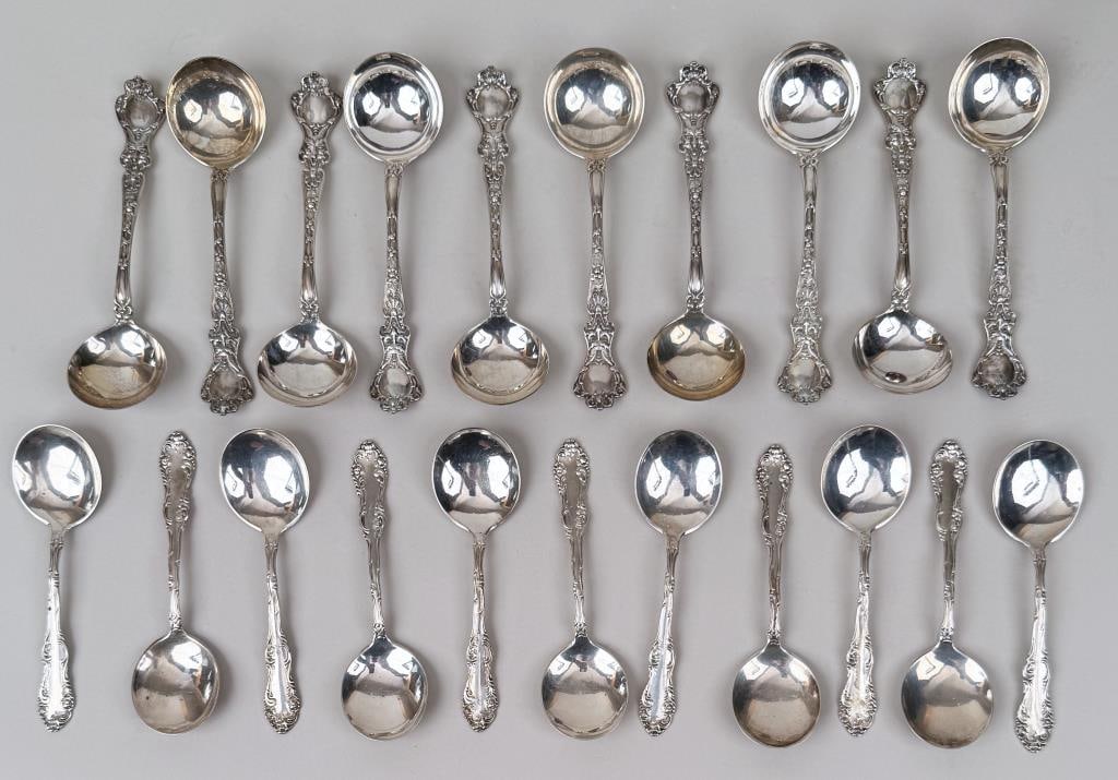 Group Twenty One Assorted Silver Spoons (1 of 3)