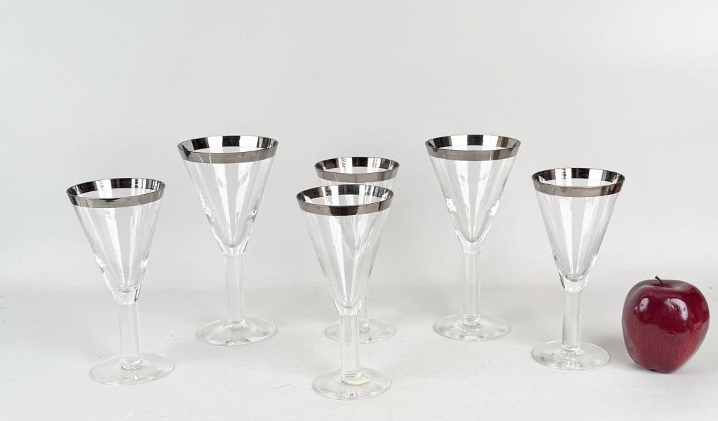 S. Smyers, Six MCM Blown Glass Champagnes (1 of 6)