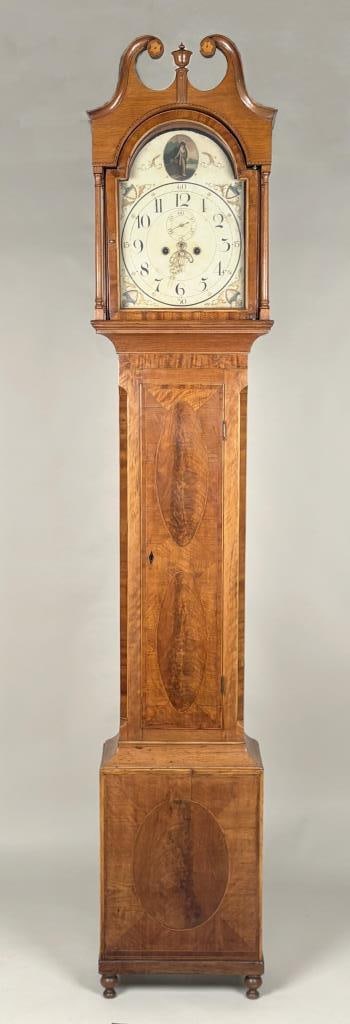 Pennsylvania Federal Inlaid Walnut Tall Clock (1 of 14)