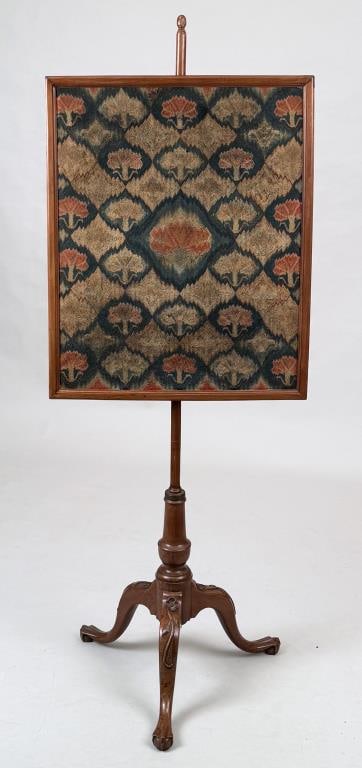 NY Chippendale Carved Mahogany Fire Screen (1 of 15)