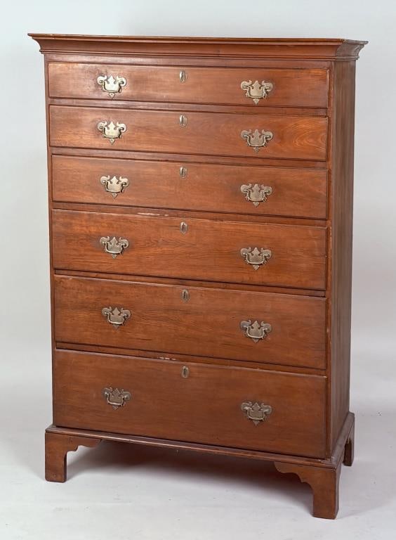 New Hampshire Chippendale Maple Tall Chest (1 of 6)
