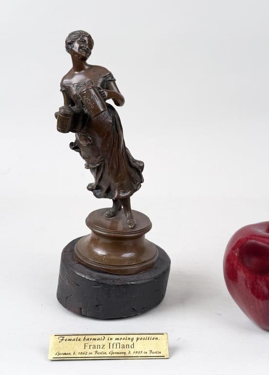 F. Iffland, Bronze Sculpture Of Barmaid (1 of 10)