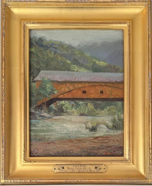 H.C. Ahl, Jr., Landscape With Covered Bridge (1 of 5)