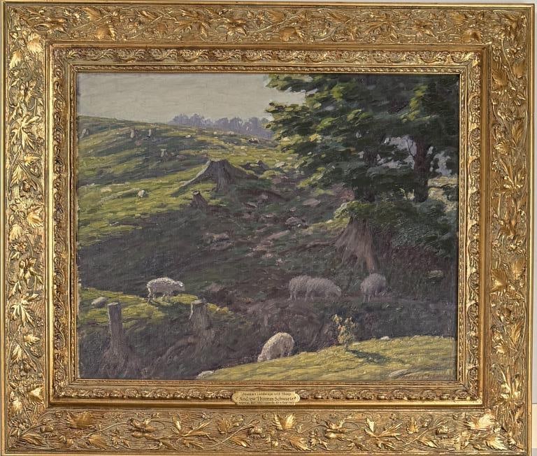 A.T. Schwartz, Mountain Landscape With Sheep (1 of 4)