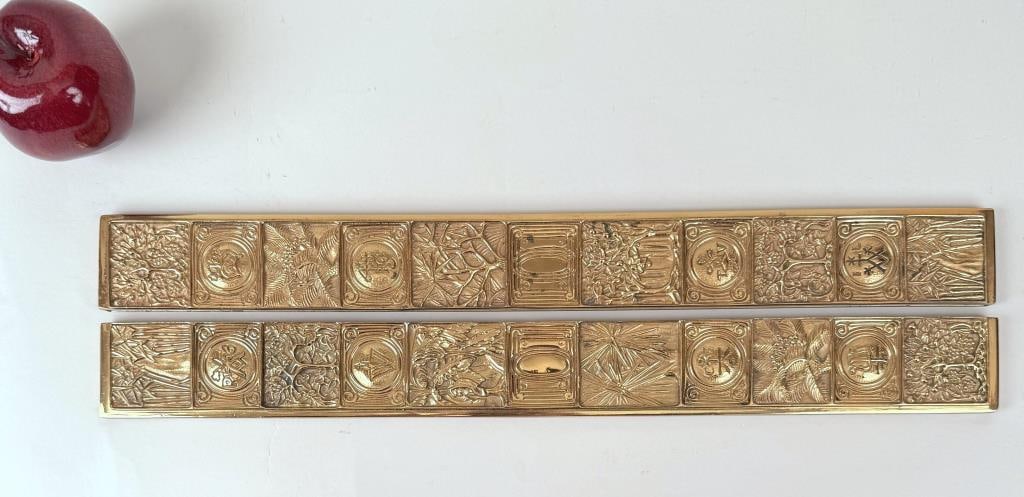 Pair Tiffany Studios Gilt Bronze Blotter Ends (1 of 6)