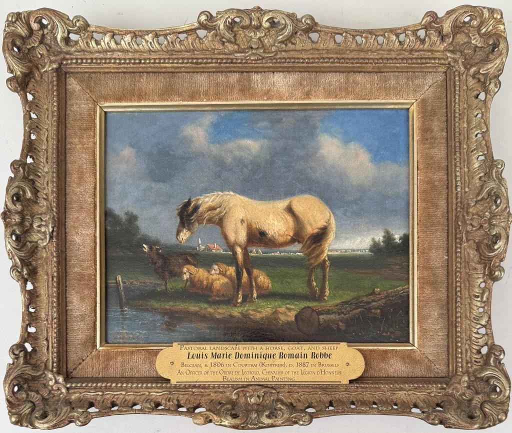 L. Robbe, Portrait of Horse in Pastoral Landscape (1 of 5)