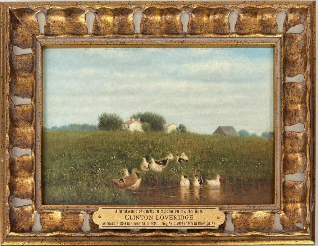 C. Loveridge, Landscape, Cottage & Ducks At Pond (1 of 5)