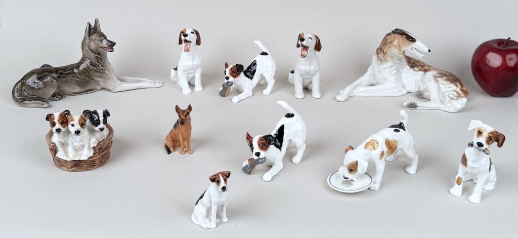 Group Eleven Porcelain Dog Figures (1 of 10)