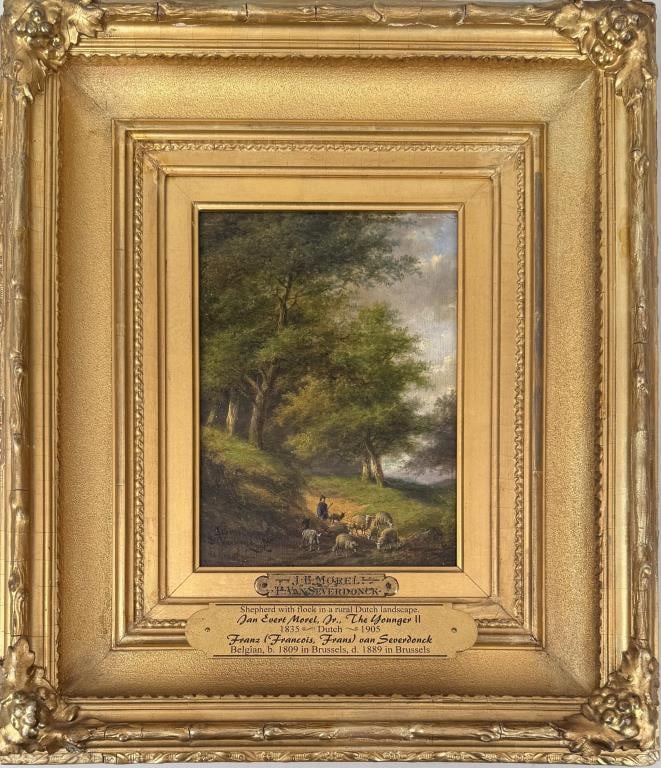 J.E. Morel The Younger, Dutch Landscape, Shepherd (1 of 6)