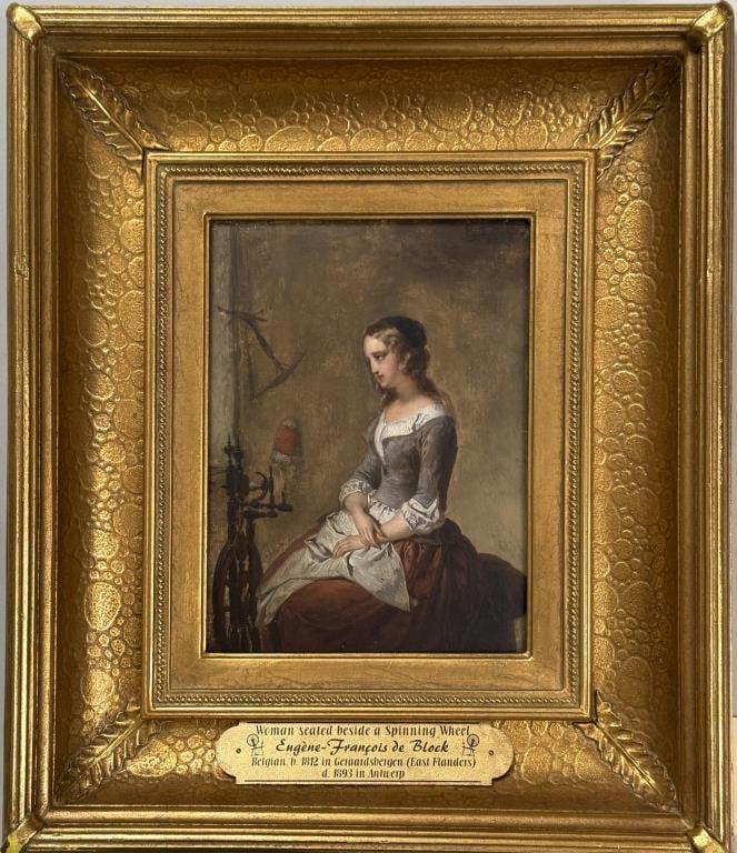 E.F. De Block, Woman At Spinning Wheel (1 of 5)
