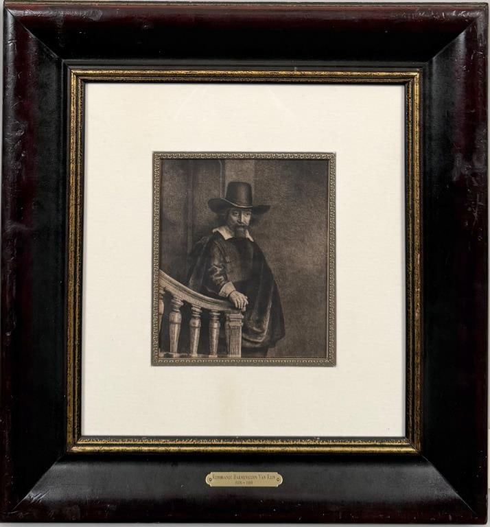 After Rembrandt, Etching of Ephraim Bonus (1 of 3)