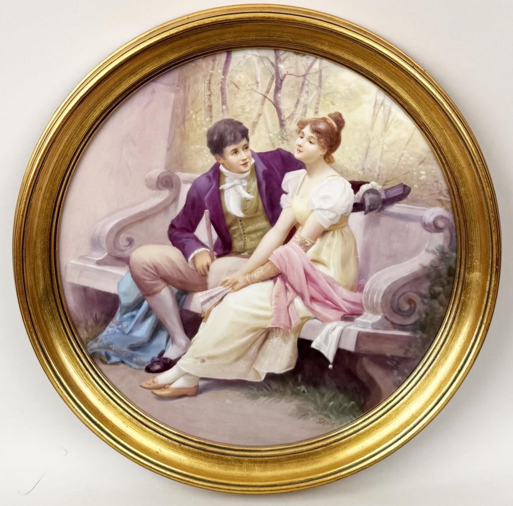 Jahner, Large Signed Porcelain Plaque (1 of 6)