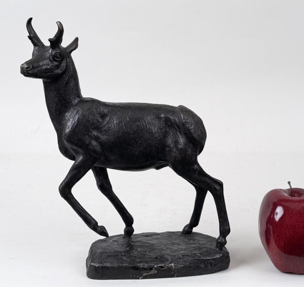 J.L. Boulton, Bronze Sculpture Pronghorn Antelope (1 of 8)