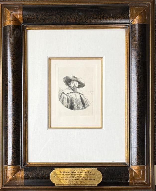 After Rembrandt, Etching Ben Israel (1 of 5)