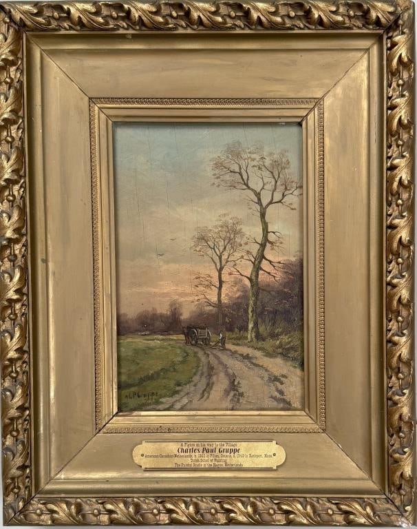 C.P. Gruppe, Man With Oxcart On Country Road (1 of 5)
