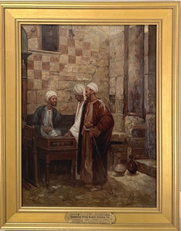 R.P. Neilson, Orientalist Scene of Merchants (1 of 5)