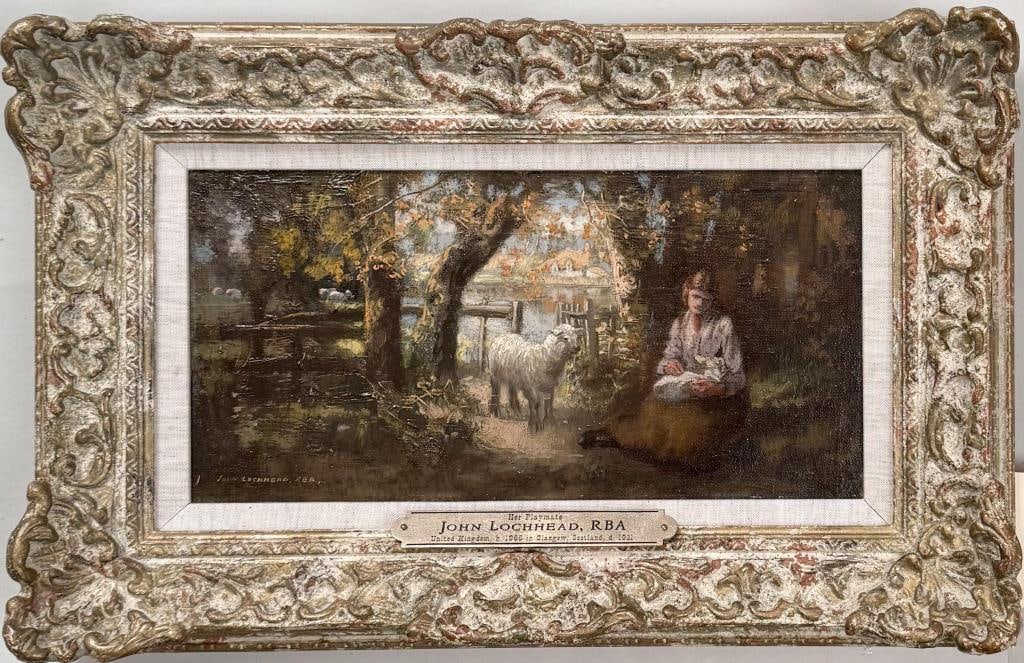 J. Lochhead, Woman With Playmate Sheep (1 of 4)