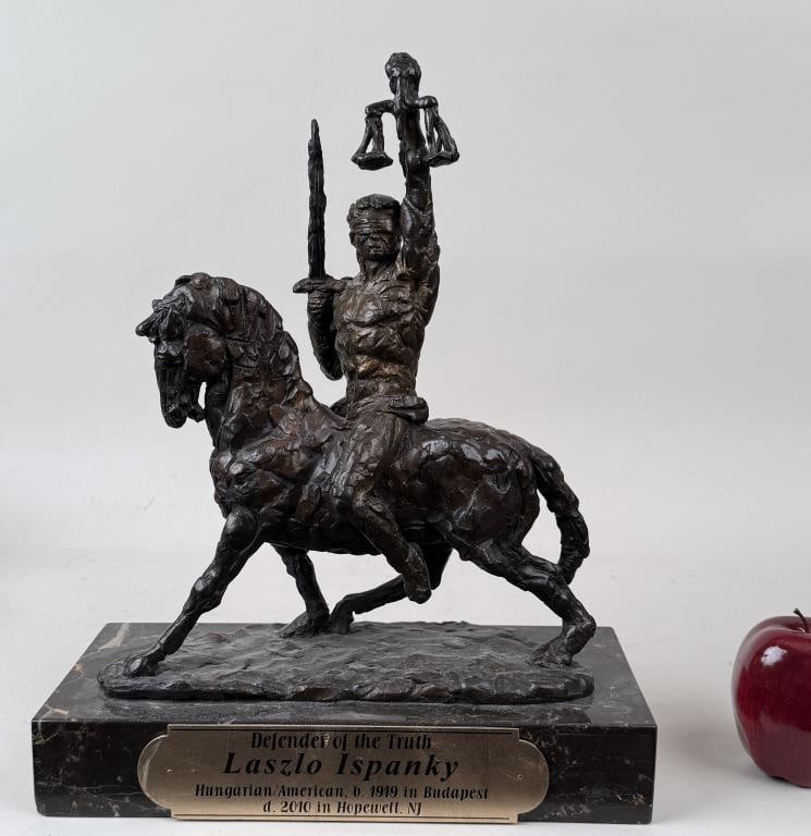 L. Ispanky, Bronze Sculpture Defender Of Truth (1 of 7)