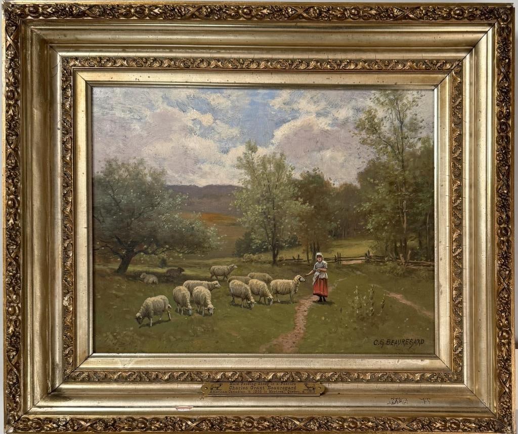 C.G. Beauregard, Maid Feeding Sheep (1 of 4)