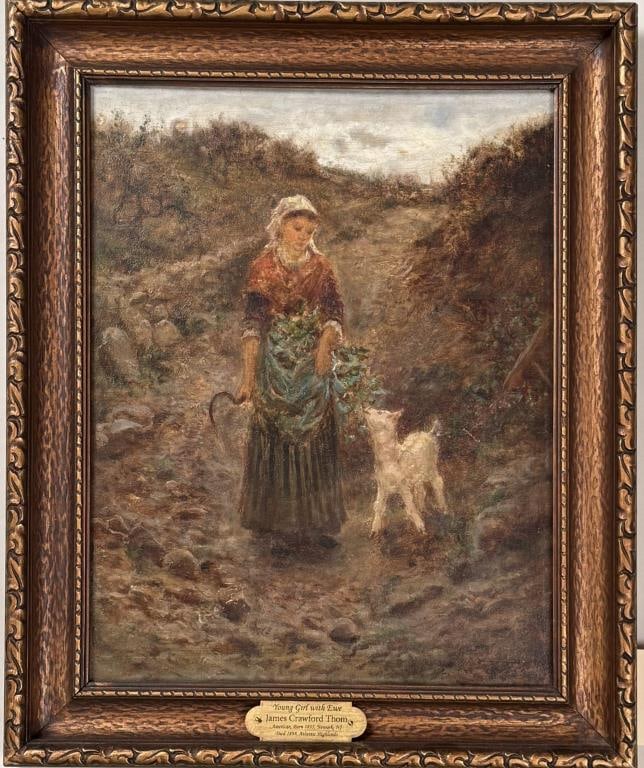 J.C. Thom, Girl With Ewe (1 of 4)