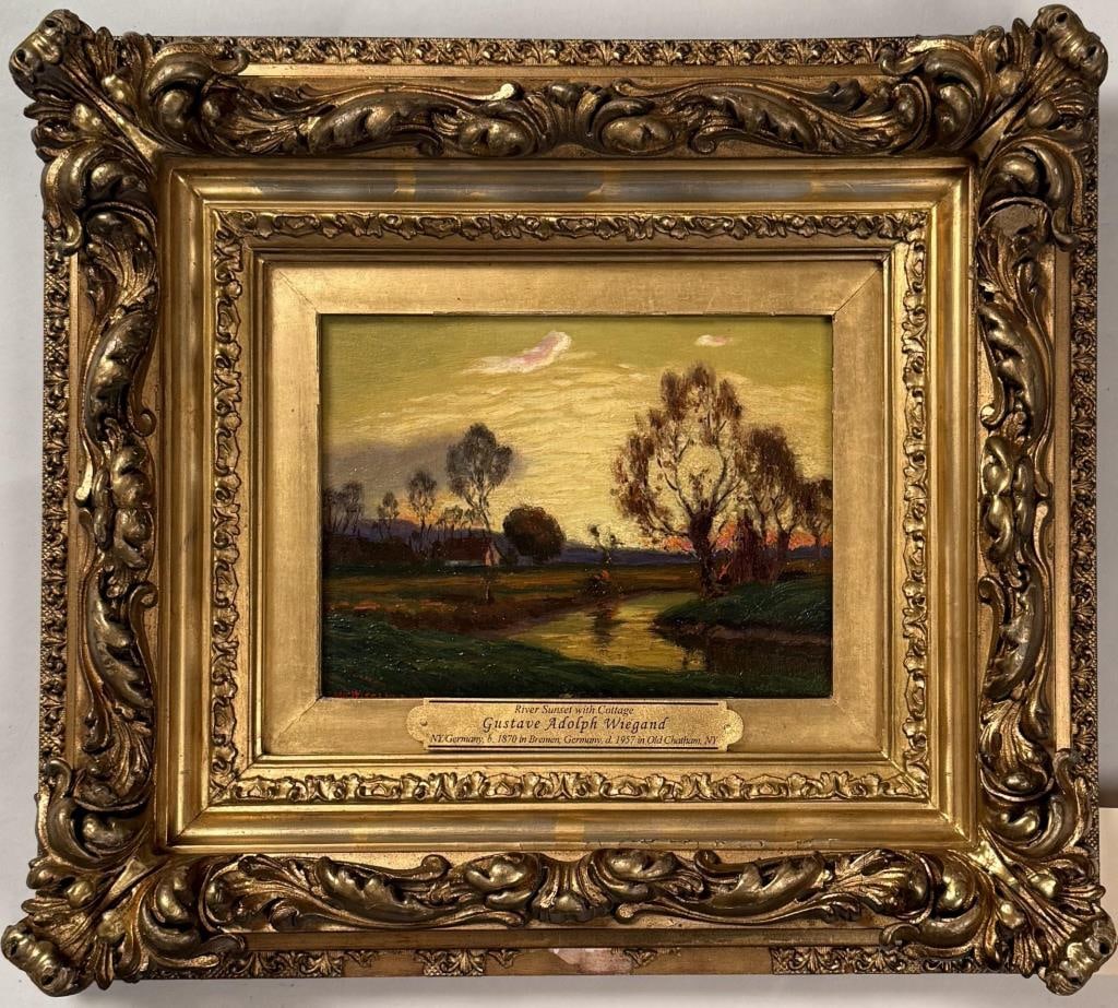 G.A. Weigand, River Sunset With Cottage (1 of 4)