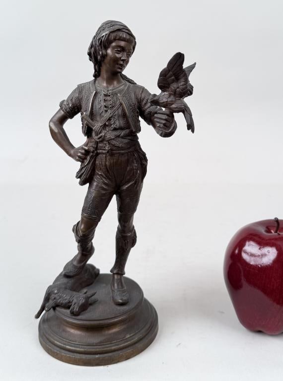 E.C.H. Guillemin, Bronze Sculpture, Boy Falconer (1 of 8)