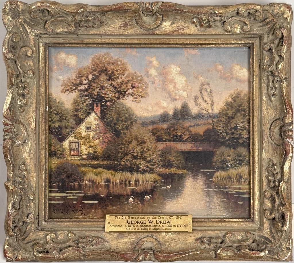 G.W. Drew, Connecticut Homestead By Creek (1 of 6)