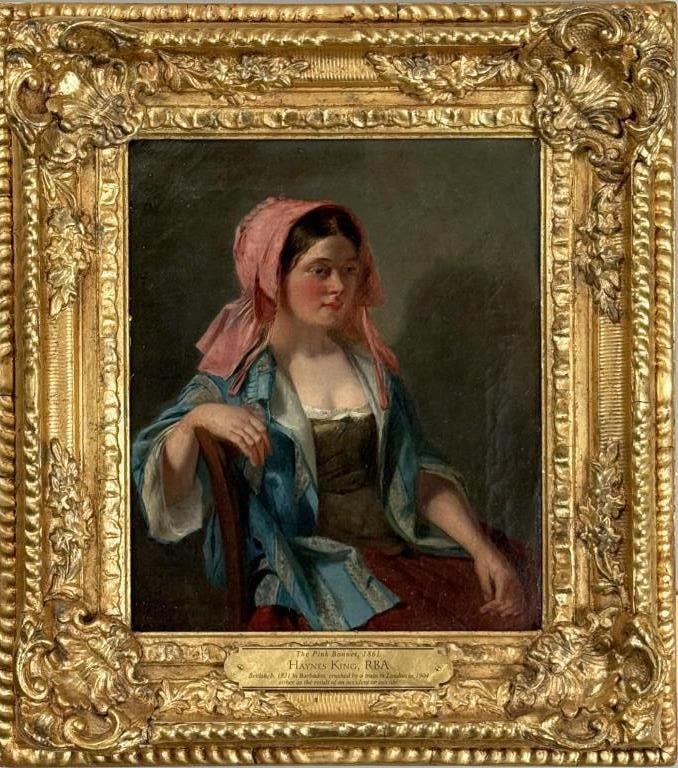 H. King, Woman In Pink Bonnet (1 of 5)