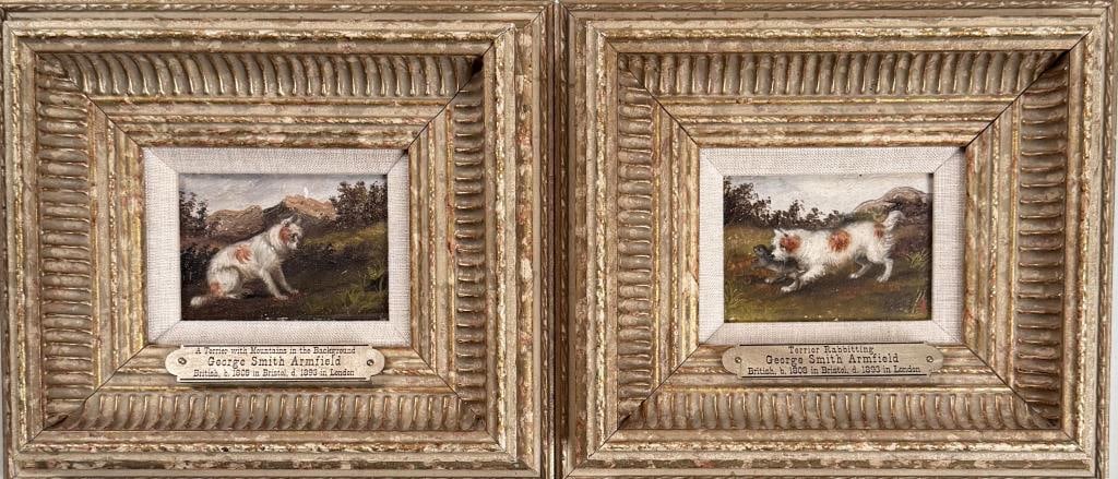 G. Armfield, Two Small Dog Paintings (1 of 7)
